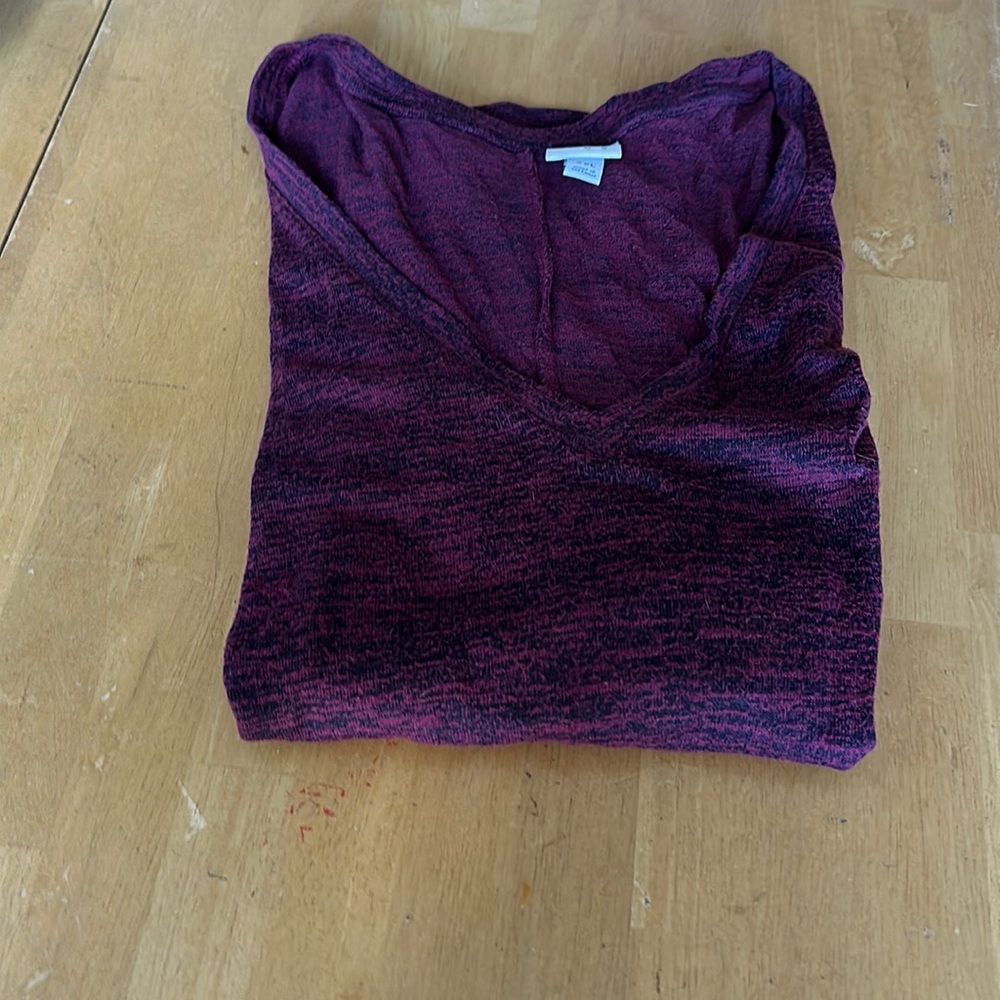 A New Day Red Heathered Short Sleeves Shirt-Size XXL